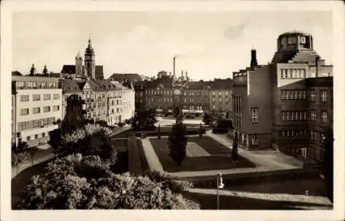 Ak Hradec Králové Königgrätz Stadt, Stadtpartie, Platz