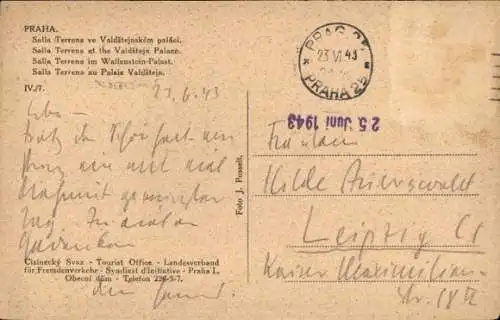 Ak Praha Prag Tschechien, Salla-Terrena, Wallenstein-Palast
