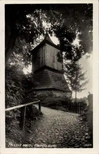 Ak Železný Brod Eisenbrod Region Reichenberg, Historicka zvonice