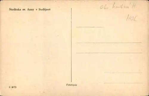 Ak Sudějov t. Svatá Anna St. Anna Sudejow Mittelböhmen, Studanka sv. Anny