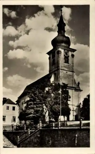 Ak Klenčí pod Čerchovem Klentsch Region Pilsen, Kostel sv. Martina