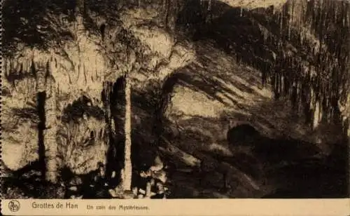 Ak Grotte de Han Han sur Lesse Wallonien Namur, Un coin des Mysterieuses