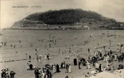 Ak Donostia San Sebastián Baskenland, Strand