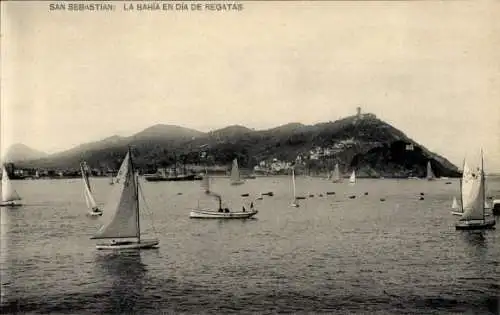 Ak Donostia San Sebastián Baskenland, Bahia am Regattatag