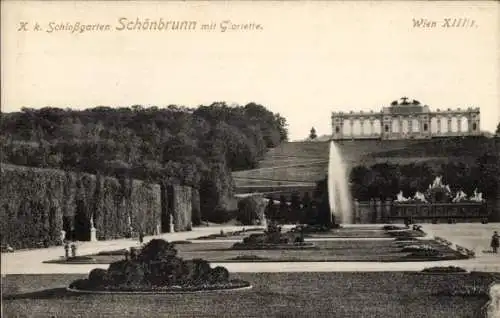 Ak Wien 13 Hietzing Österreich, Schönbrunn, Schlossgarten, Gloriette