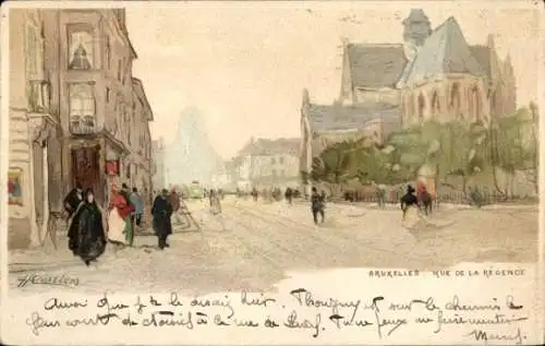 Künstler Litho Cassiers, Brüssel, Rue de la Regence