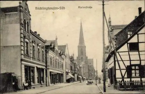 Ak Recklinghausen Süd, Marienstraße, Kirche