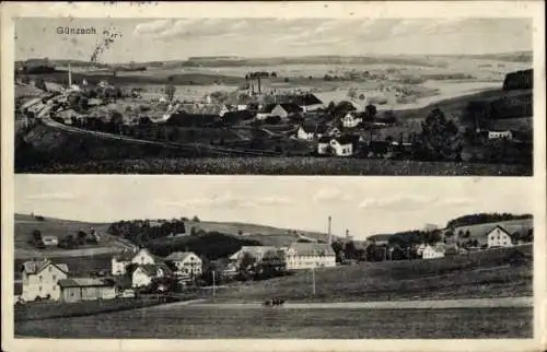 Ak Günzach in Schwaben Allgäu, Panorama, Teilansicht