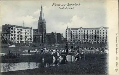 Ak Hamburg Nord Barmbek Barmbeck, Schleidenplatz