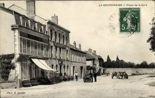 Ak La Souterraine Creuse, Place de la Gare