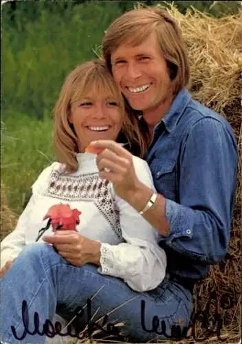 Ak Schauspielerin Monika Lundi und Horst Janson, Portrait, Autogramm