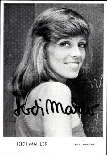 Ak Schauspielerin Heidi Mahler, Portrait, Autogramm