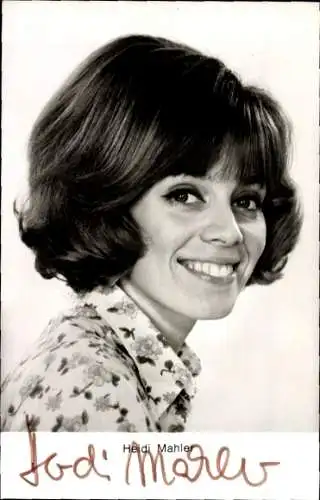 Ak Schauspielerin Heidi Mahler, Portrait, Autogramm