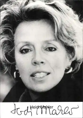 Ak Schauspielerin Heidi Mahler, Portrait, Autogramm