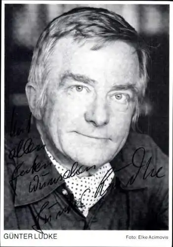 Ak Schauspieler Günter Lüdke, Portrait, Autogramm