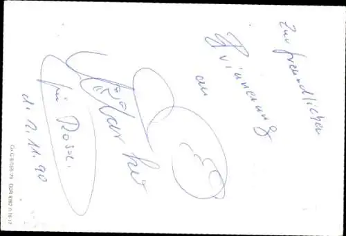 Ak Schauspieler Markus, Portrait, Spielkarten, Autogramm