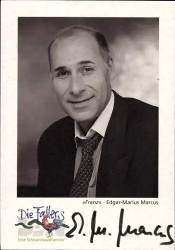 Ak Schauspieler Edgar-M. Marcus, Portrait, Autogramm