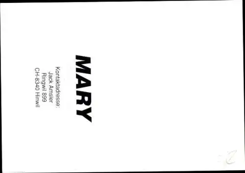 Ak Schauspielerin Mary, Portrait, Autogramm, Sängerin