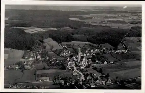 Ak Kirchhaslach in Schwaben, Fliegeraufnahme