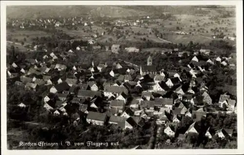 Ak Efringen Kirchen am Oberrhein, Fliegeraufnahme