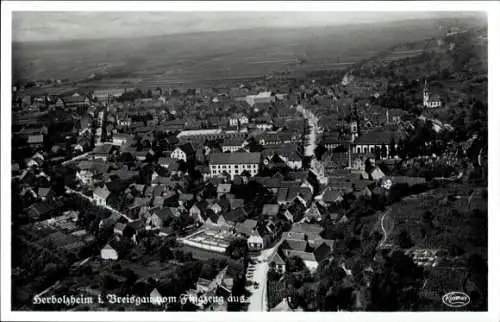 Ak Herbolzheim im Breisgau Schwarzwald, Fliegeraufnahme