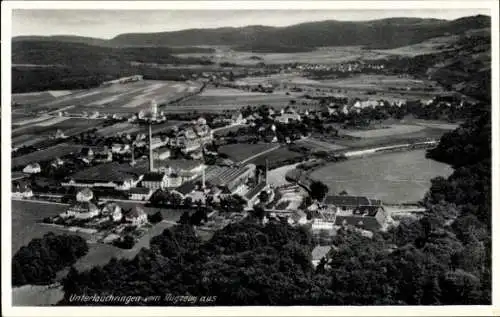 Ak Unterlauchringen Lauchringen in Baden, Fliegeraufnahme