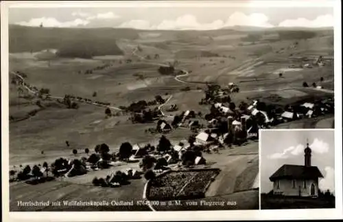 Ak Herrischried am Hotzenwald, Fliegeraufnahme, Wallfahrtskapelle Oedland