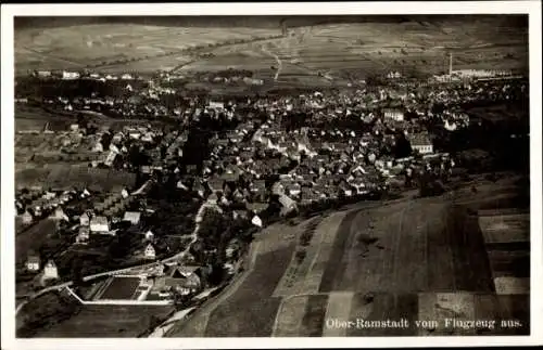 Ak Ober Ramstadt im Odenwald Hessen, Fliegeraufnahme