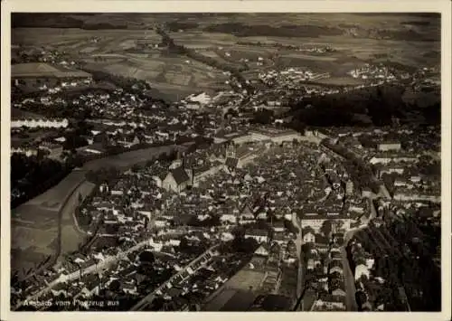 Ak Ansbach in Mittelfranken Bayern, Fliegeraufnahme