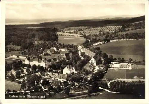 Ak Salem im Bodenseekreis Baden, Schloss Salem, Fliegeraufnahme