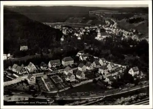 Ak Herrlingen Blaustein in Württemberg, Fliegeraufnahme