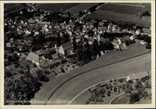 Ak Mittelbiberach in Oberschwaben, Fliegeraufnahme, Biberach-Riss