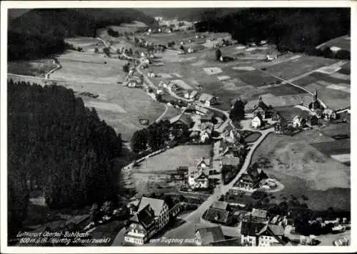 Ak Obertal Baiersbronn im Schwarzwald, Fliegeraufnahme