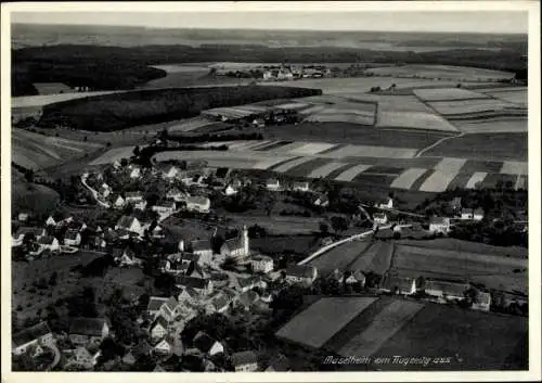 Ak Maselheim in Oberschwaben Württemberg, Fliegeraufnahme