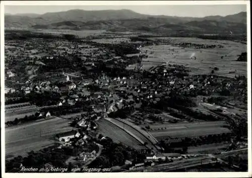 Ak Renchen am Schwarzwald, Fliegeraufnahme, Gebirge