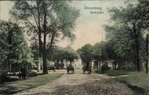 Ak Ahrensburg in Holstein, Marktplatz