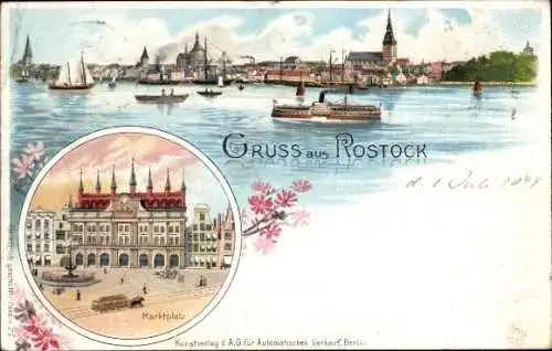 Litho Rostock in Mecklenburg, Panorama, Steintor