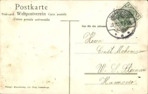 Ak Bergkamp Cadenberge Niedersachsen, Gasthof Reinhold Lührs, Fuhrwerk