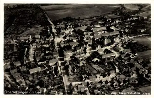 Ak Oberröblingen Röblingen am See Mansfelder Land, Fliegeraufnahme