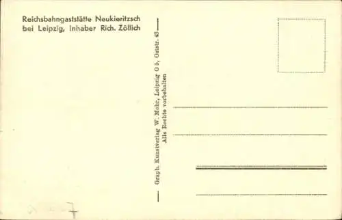 Ak Neukieritzsch in Sachsen, Post, Bahnhof, Lutherdenkmal 1883, neue Schule