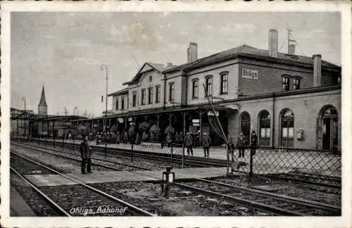 Ak Ohligs Solingen Bergisches Land, Bahnhof, Gleisansicht