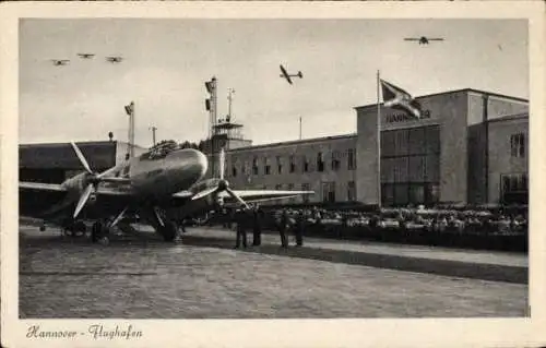 Ak Langenhagen in Niedersachsen, Flughafen Hannover, Junkers Ju86, Passagierflugzeug, Lufthansa