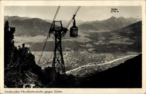 Ak Innsbruck Tirol, Nordkettenbahn in Fahrt