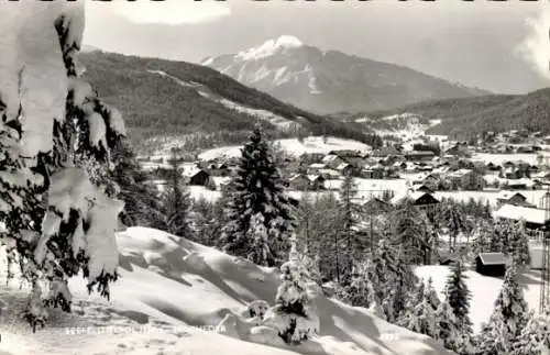 Ak Seefeld in Tirol, Gesamtansicht, Hocheder