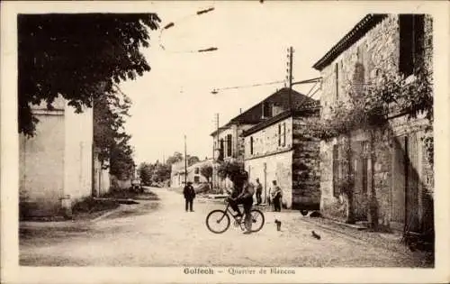 Ak Golfech Tarn-et-Garonne, Bezirk Blancou, Radfahrer