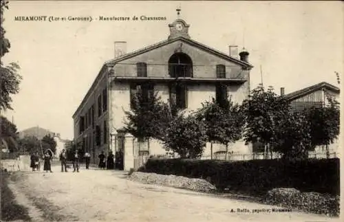 Ak Miramont de Guyenne Lot et Garonne, Herstellung von Hausschuhen