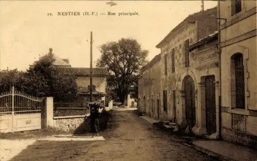 Ak Nestier Hautes Pyrénées, Hauptstraße