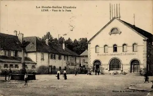 Ak Lure Haute Saône, Place de la Poste