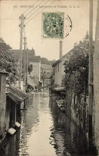 Ak Provins Seine et Marne, Lavoir sur la Voulzie