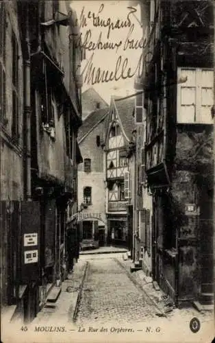 Ak Moulins Allier, Rue des Orfevres